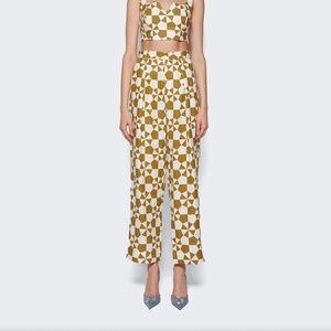 Mara Hoffman Marella Printed Hemp Straight-Leg Pants - Sz. 6